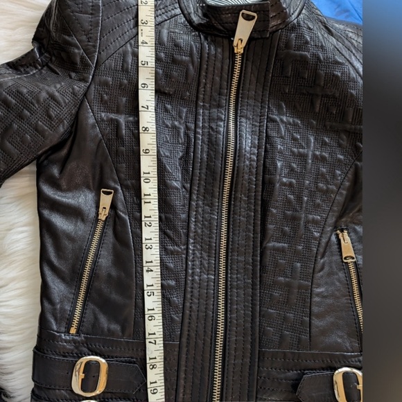 Escada Textured Black Leather Jacket - Picture 6 of 10